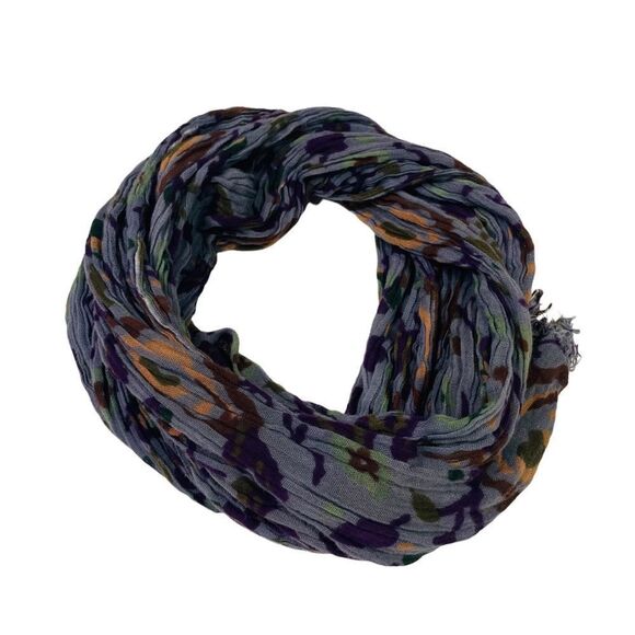 10/$25🦋 Gray & Purple Floral Fringe Scarf - Picture 3 of 10